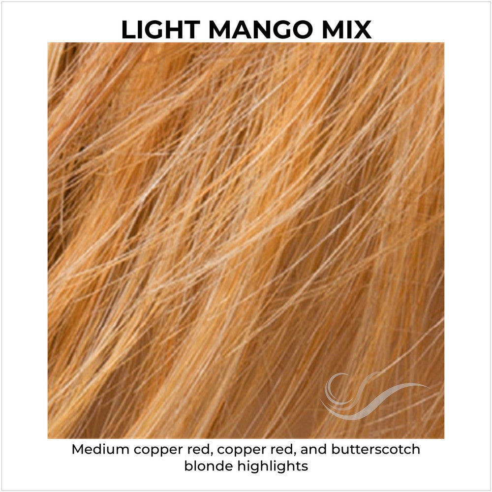 Light Mango Mix-Medium copper red, copper red, and butterscotch blonde highlights