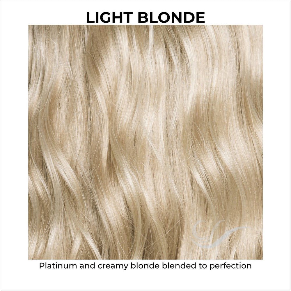 Light Blonde-Platinum and creamy blonde blended to perfection