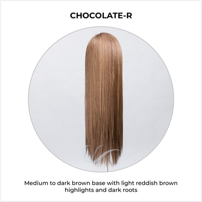 Look by Ellen Wille in Chocolate-R-Medium to dark brown base with light reddish brown highlights and dark roots
