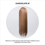 Load image into Gallery viewer, Look by Ellen Wille in Chocolate-R-Medium to dark brown base with light reddish brown highlights and dark roots
