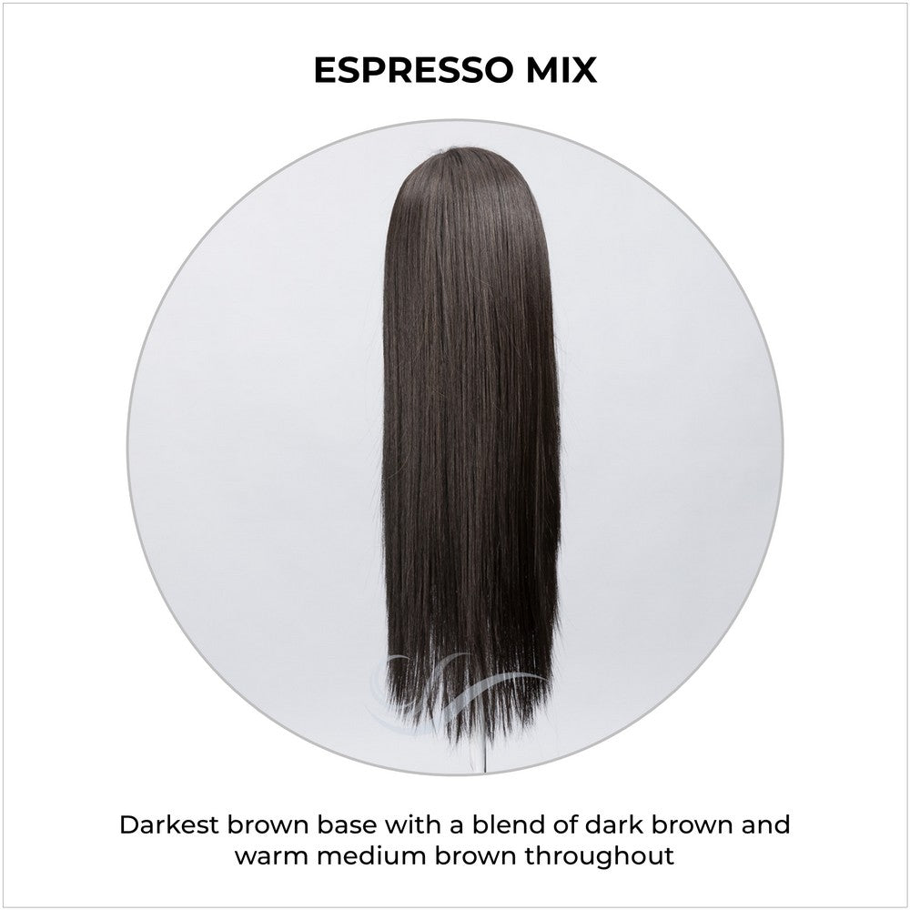 Look by Ellen Wille in Espresso Mix-Darkest brown base with a blend of dark brown and warm medium brown throughout 