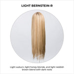 Load image into Gallery viewer, Look by Ellen Wille in Light Bernstein-R-Light auburn, light honey blonde, and light reddish brown blend with dark roots
