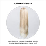 Load image into Gallery viewer, Look by Ellen Wille in Sandy Blonde-R-Medium blonde, light neutral blonde, and light strawberry blonde blend with shaded roots
