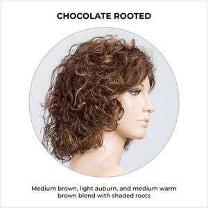 Loop by Ellen Wille in Chocolate Rooted-Medium brown, light auburn, and medium warm brown blend with shaded roots