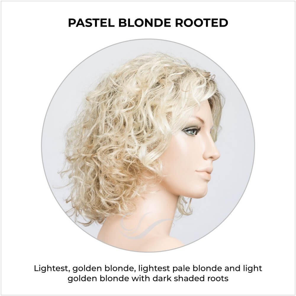 Loop by Ellen Wille in Pastel Blonde Rooted-Lightest, golden blonde, lightest pale blonde and light golden blonde with dark shaded roots