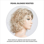 Load image into Gallery viewer, Loop by Ellen Wille in Pearl Blonde Rooted-Pearl platinum, lightest ash blonde and light strawberry blonde blend with dark shaded roots
