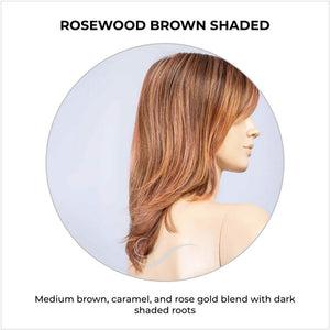 Luna by Ellen Wille in Rosewood Brown Shaded-Medium brown, caramel, and rose gold blend with dark shaded roots