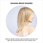 Load image into Gallery viewer, Luna by Ellen Wille in Sahara Beige Shaded-Medium golden blonde, light strawberry blonde, and light ash blonde blend with dark shaded roots
