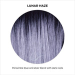 Load image into Gallery viewer, Lunar Haze-Periwinkle blue and silver blend with dark roots
