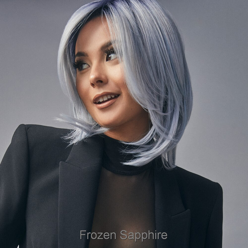 Luxe Sleek by Rene of Paris wig in Frozen Sapphire Image 1