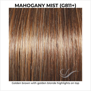 Mahogany Mist (G811+)-Golden brown with golden blonde highlights on top