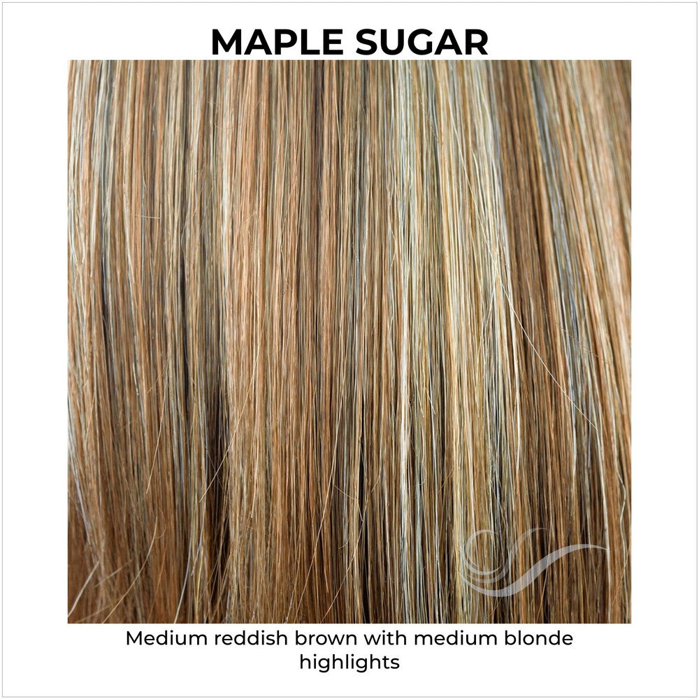 Maple Sugar-Medium reddish brown with medium blonde highlights