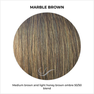 Marble Brown-Medium brown and light honey brown ombre 50/50 blend