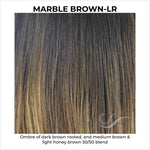 Load image into Gallery viewer, Marble Brown-LR-Ombre of dark brown rooted, and medium brown &amp; light honey brown 50/50 blend
