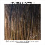 Load image into Gallery viewer, Marble Brown-R-Dark rooted medium brown and light honey brown ombre 50/50 blend
