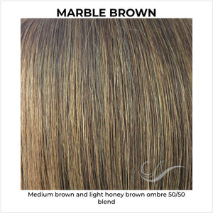Marble Brown-Medium brown and light honey brown ombre 50/50 blend