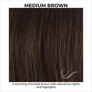 Medium Brown-Deep brown with caramel and medium golden brown