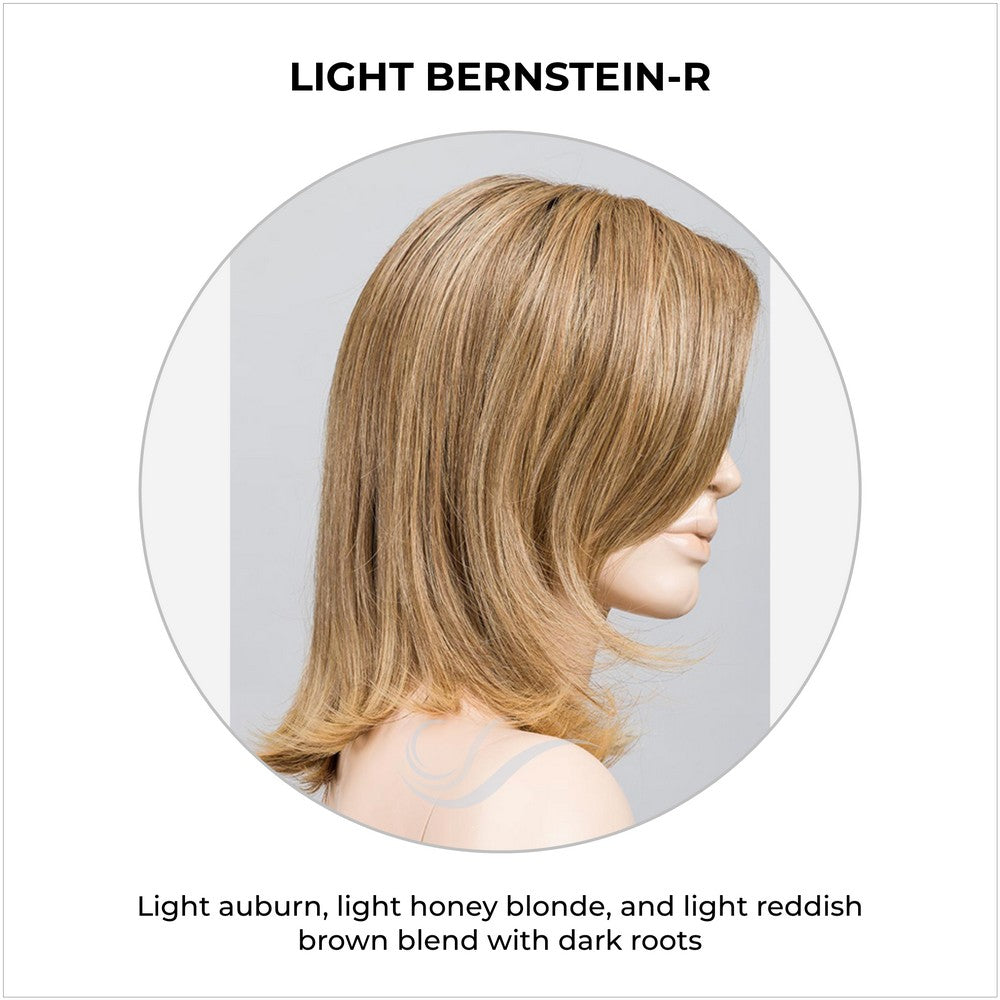Melody by Ellen Wille in Light Bernstein-R-Light auburn, light honey blonde, and light reddish brown blend with dark roots