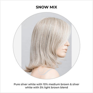 Melody by Ellen Wille in Snow Mix-Pure silver white with 10% medium brown & silver white with 5% light brown blend