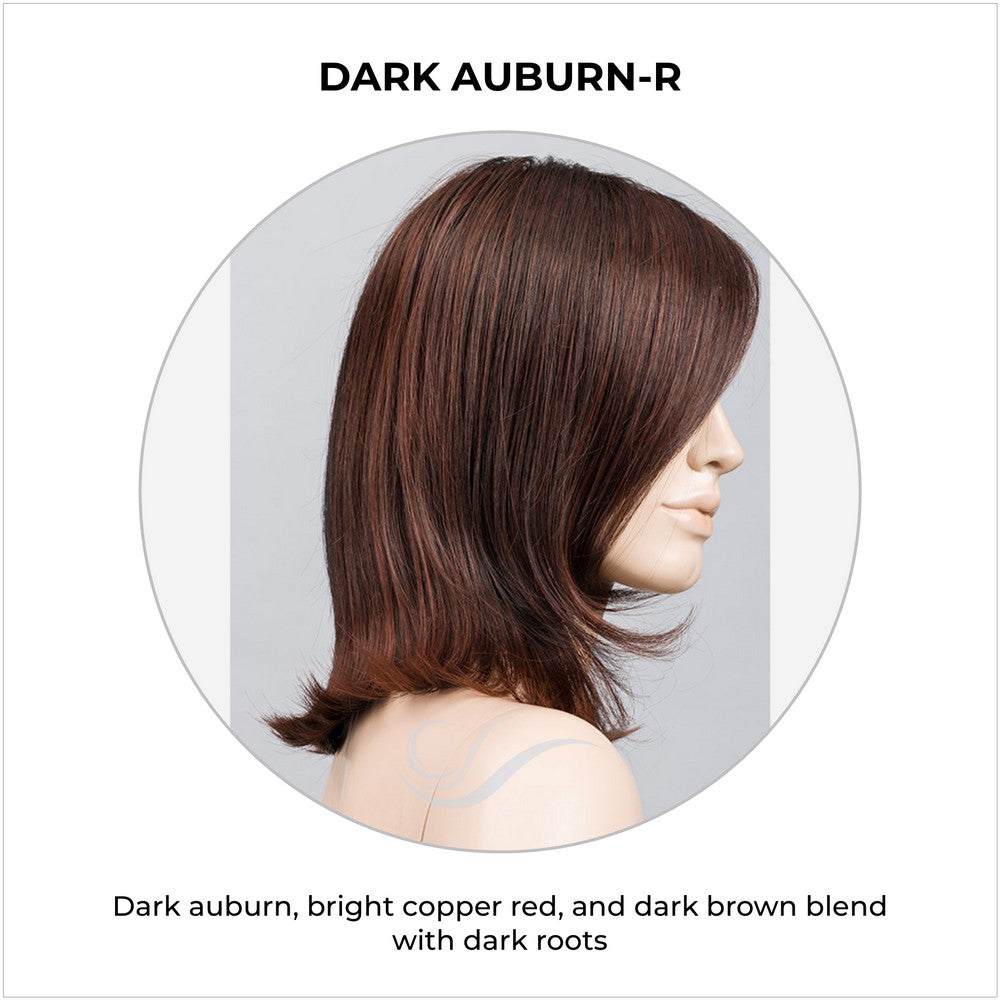 Melody Large by Ellen Wille in Dark Auburn-R-Dark auburn, bright copper red, and dark brown blend with dark roots