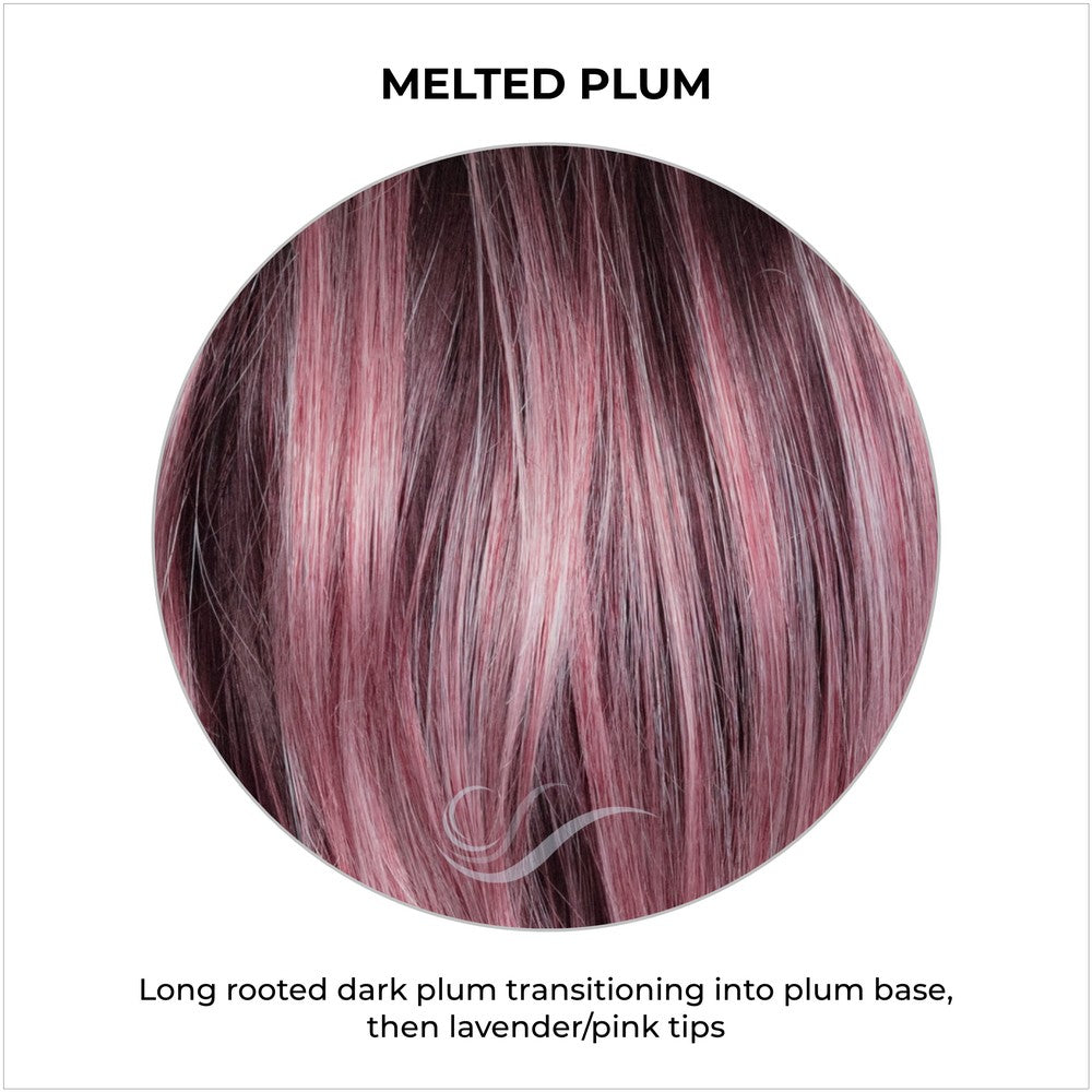 Melted Plum-Long rooted dark plum transitioning into plum base, then lavender/pink tips