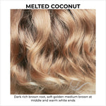 Load image into Gallery viewer, Melted Coconut -Dark rich brown root, soft golden medium brown at middle and warm white ends
