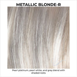Load image into Gallery viewer, En Vogue by Ellen Wille in Metallic Blonde-R-Pearl platinum, pearl white, and grey blend with shaded roots
