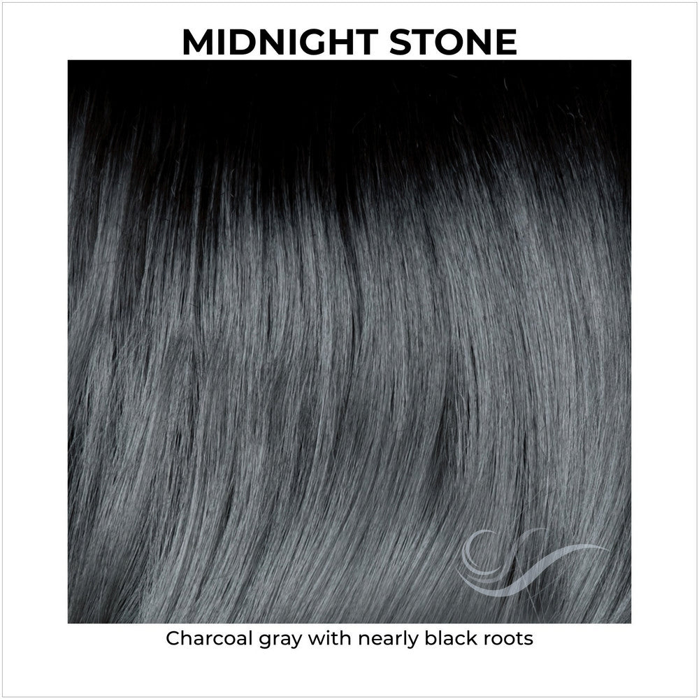 Midnight Stone-Charcoal gray with nearly black roots