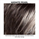 Load image into Gallery viewer, Midnite Pearl-Dark brown base with dark brown and silver blend, with silver bangs
