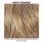 Load image into Gallery viewer, Misty Sunrise-Golden blonde and light blonde blend with medium auburn lowlights

