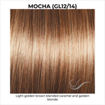 Load image into Gallery viewer, Mocha (GL12/14)-Light golden brown blended caramel and golden blonde
