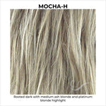 Load image into Gallery viewer, Mocha-H-Rooted dark with medium ash blonde and platinum blonde highlight
