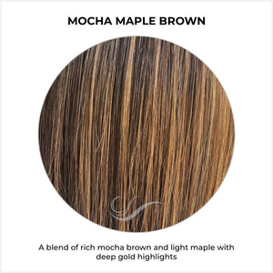 Mocha Maple Brown-A blend of rich mocha brown and light maple with deep gold highlights