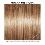 Load image into Gallery viewer, Mocha Mist (G11+)-Light brown with dark ash blonde highlights on top
