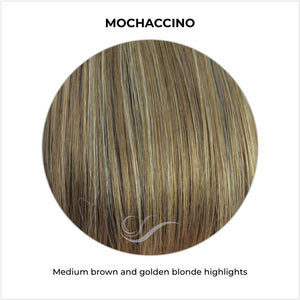 Mochaccino-Medium brown and golden blonde highlights