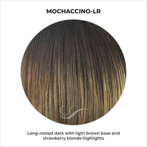 Mochaccino-LR-Long-rooted dark with light brown base and strawberry blonde highlights