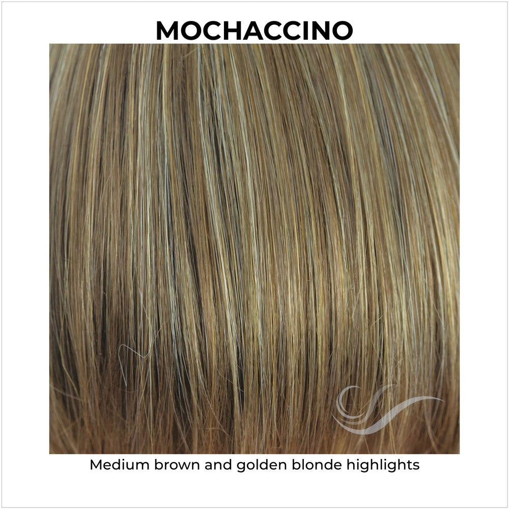 Mochaccino-Medium brown and golden blonde highlights