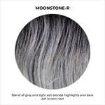 Load image into Gallery viewer, Moonstone-R-Blend of gray and light ash blonde highlights and dark ash brown root
