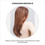 Load image into Gallery viewer, Music by Ellen Wille in Cinnamon Brown-R-Medium auburn, dark auburn, and dark brown mixed, with dark roots
