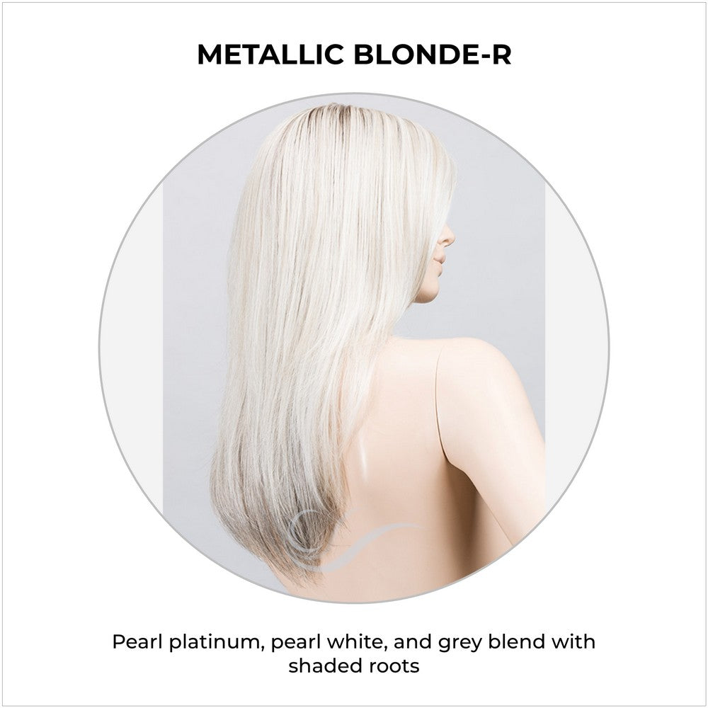 Music by Ellen Wille in Metallic Blonde-R-Pearl platinum, pearl white, and grey blend with shaded roots