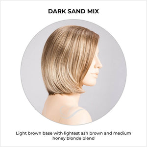 Narano by Ellen Wille in Dark Sand Mix-Light brown base with lightest ash brown and medium honey blonde blend
