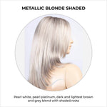 Load image into Gallery viewer, Noblesse Soft by Ellen Wille in Metallic Blonde Shaded-Pearl white, pearl platinum, dark and lightest brown and grey blend with shaded roots
