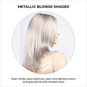 Noblesse Soft by Ellen Wille in Metallic Blonde Shaded-Pearl white, pearl platinum, dark and lightest brown and grey blend with shaded roots