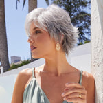 Load image into Gallery viewer, Nour by Noriko wig in Lilac Silver-R Image 2
