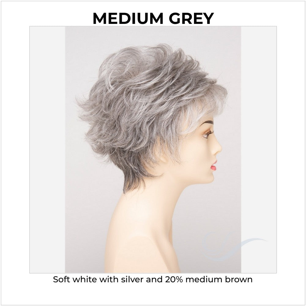Olivia By Envy in Medium Grey-Soft white with silver and 20% medium brown