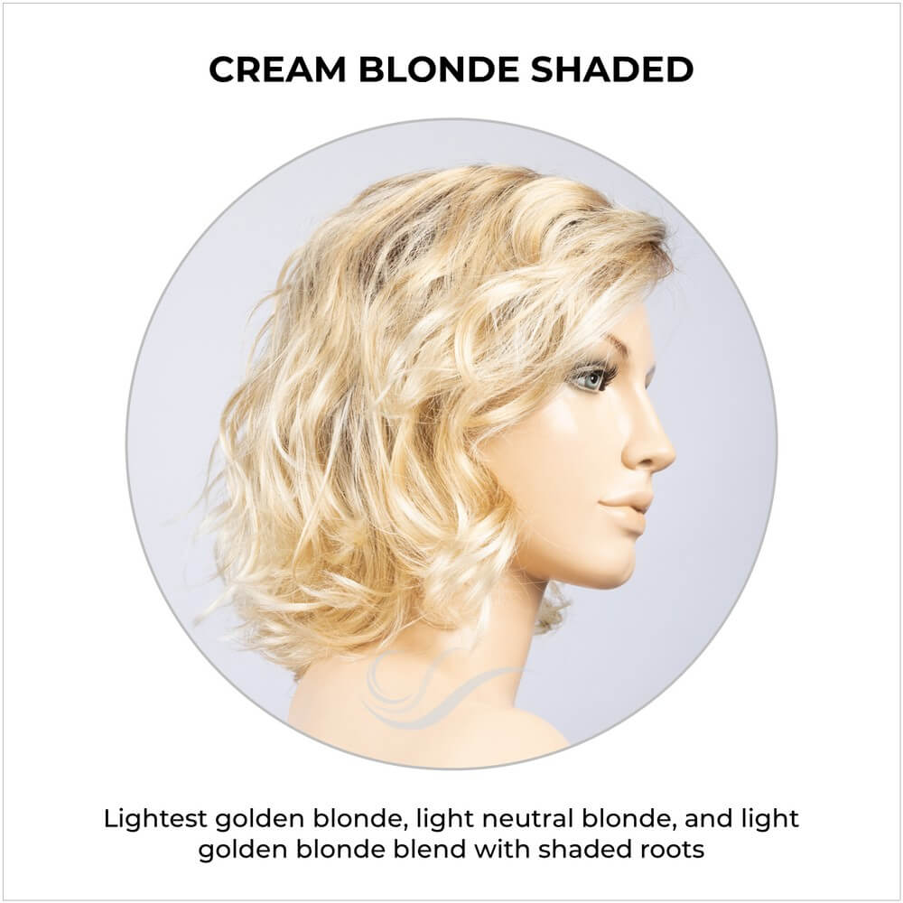 Onda by Ellen Wille in Cream Blonde Shaded-Lightest golden blonde, light neutral blonde, and light golden blonde blend with shaded roots