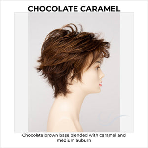 Ophelia By Envy in Chocolate Caramel-Chocolate brown base blended with caramel and medium auburn