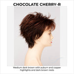 Load image into Gallery viewer, Ophelia By Envy in Chocolate Cherry-R-Medium dark brown with auburn and copper highlights and dark brown roots
