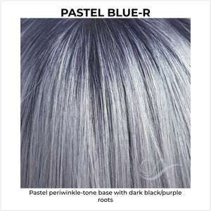 Pastel Blue-R-Pastel periwinkle-tone base with dark black/purple roots
