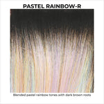 Load image into Gallery viewer, Pastel Rainbow-R-Blended pastel rainbow tones with dark brown roots
